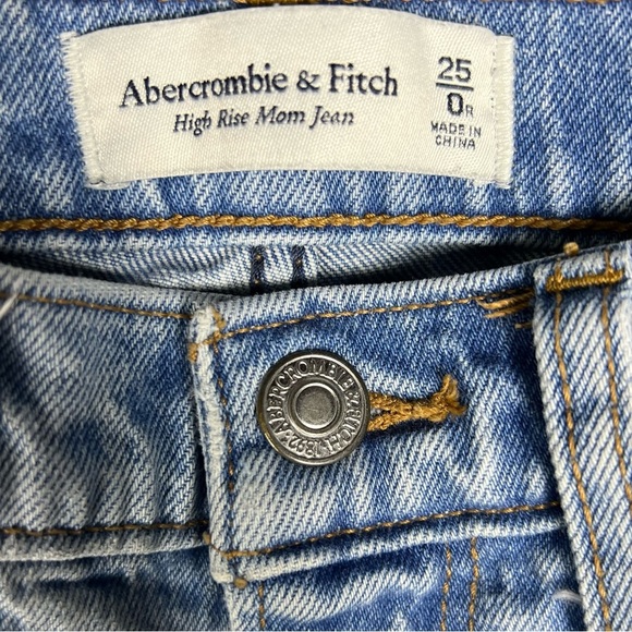 Abercrombie&Fitch Jeans Womens 25 High Rise Mom Jean Two Toned 90s Y2k Denim - Picture 5 of 6